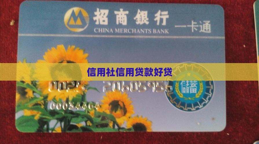 去信用社贷款好贷