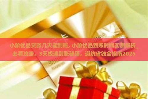 小象优品贷款几天能到账