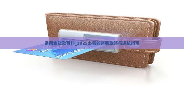 备用金贷款百科