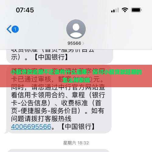 小额贷款逾期不还会有什么后果：探讨小额贷款延期的怎么样影响