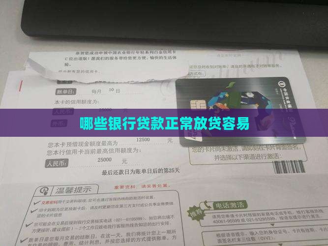 哪些银行贷款正常放贷容易