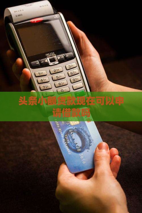 头条小额贷款现在可以申请借款吗