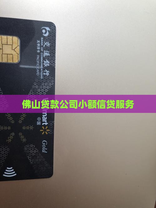 佛山贷款公司小额信贷服务