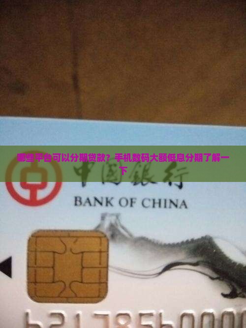 哪些平台可以分期贷款？手机数码大额低息分期了解一下