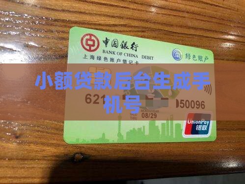小额贷款后台生成手机号