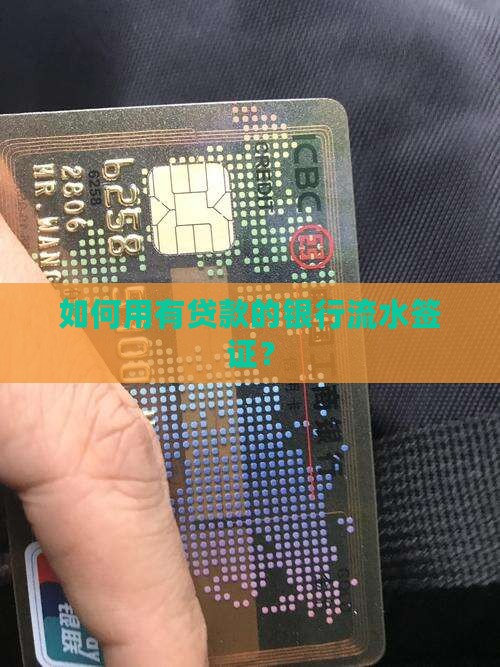 如何用有贷款的银行流水签证？