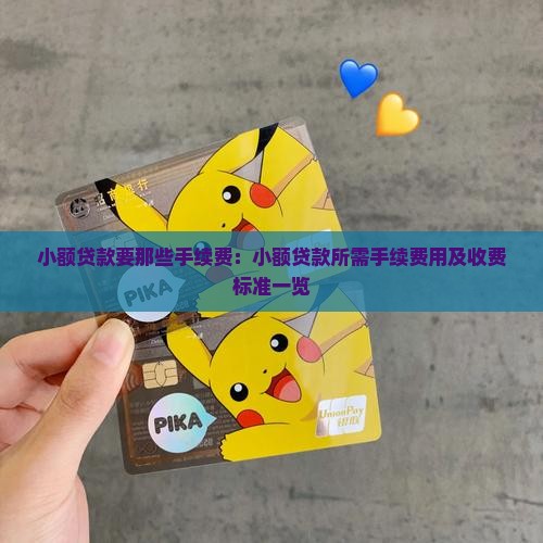 小额贷款要那些手续费：小额贷款所需手续费用及收费标准一览