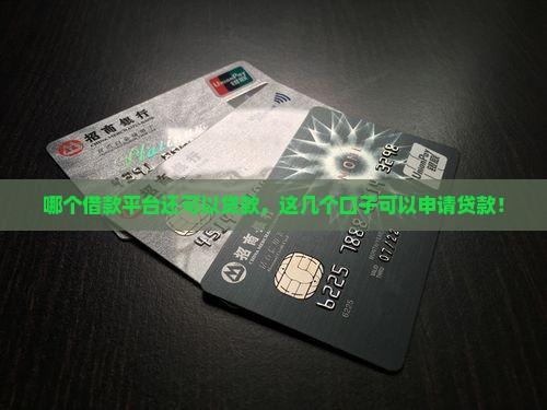 哪个借款平台还可以贷款，这几个口子可以申请贷款！