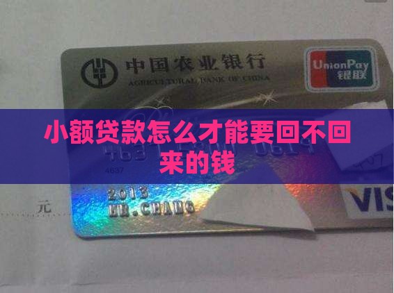 小额贷款怎么才能要回不回来的钱
