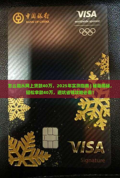 怎么能从网上贷款40万