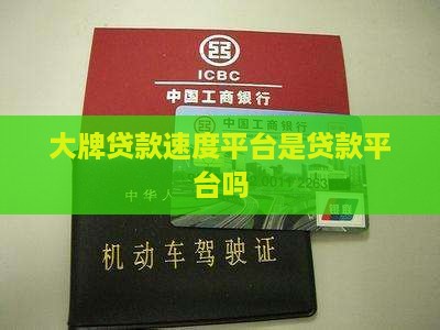 大牌贷款速度平台是什么