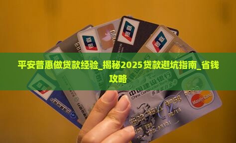 平安普惠做贷款经验