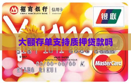 大额存单支持质押贷款吗