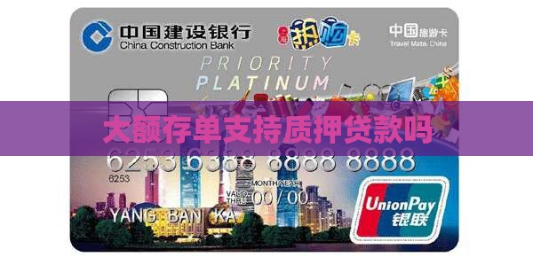 大额存单支持质押贷款吗