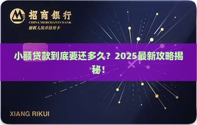 小额贷款一般多久还款