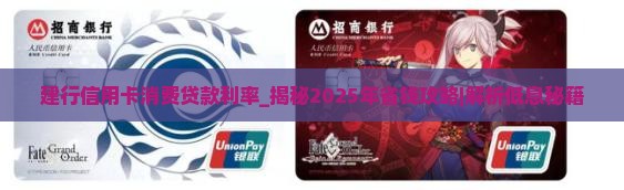 建行信用卡消费贷款利率