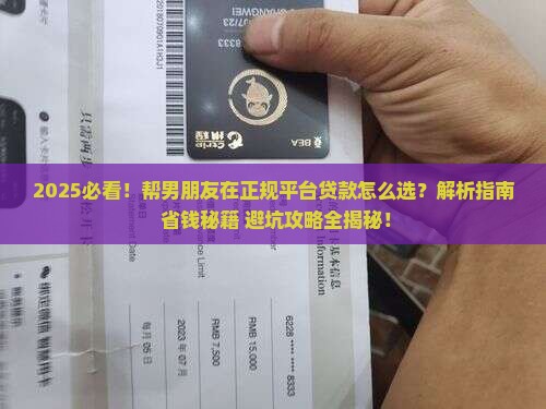 帮男朋友在正规平台贷款