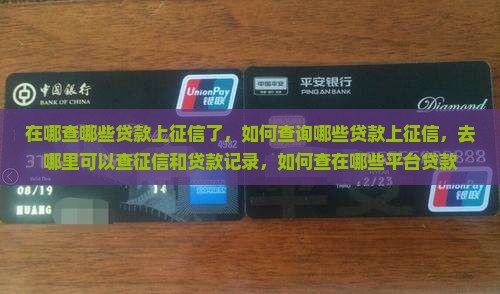 在哪查哪些贷款上征信了