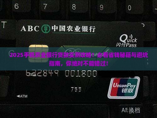 怎么用手机农业银行贷款
