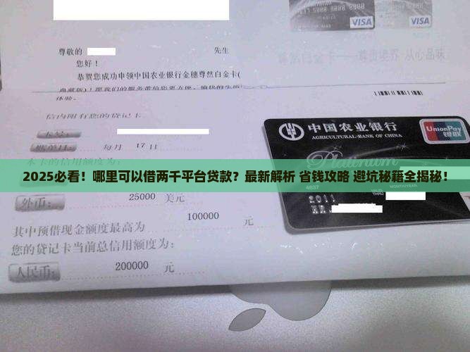 可以借两千的平台贷款