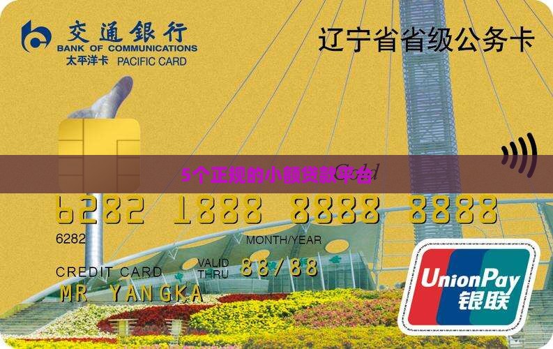 5个正规的小额贷款机构