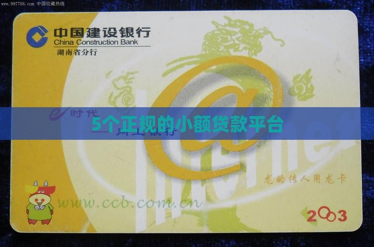 5个正规的小额贷款机构