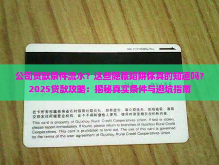 公司贷款条件流水