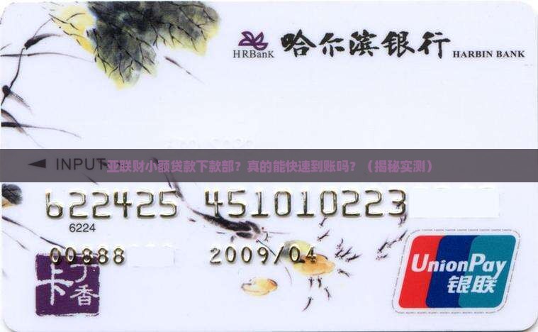 亚联财小额贷款下款部