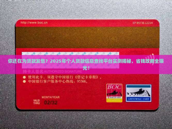 个人贷款信息查找平台