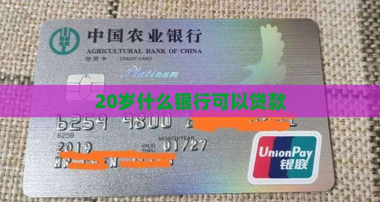 20岁什么银行可以贷款