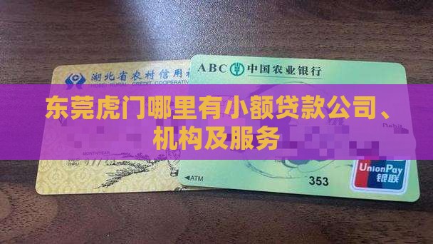 东莞虎门哪里有小额贷款 东莞虎门哪里有小额贷款