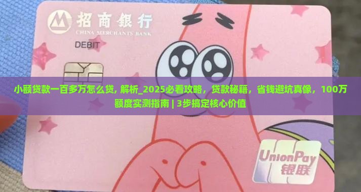 小额贷款一百多万怎么贷