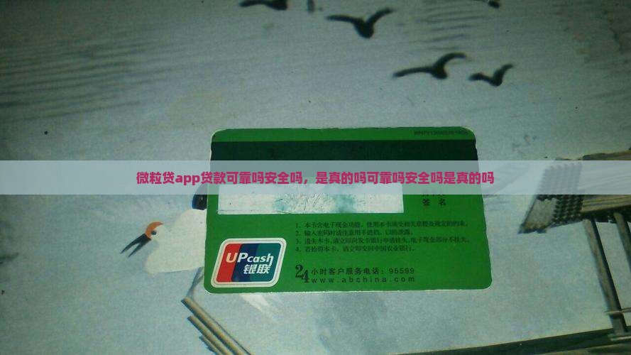微粒贷app贷款可靠吗安全吗
