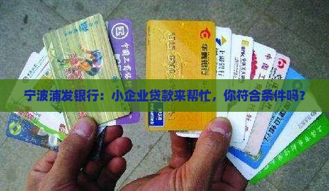 宁波浦发银行小企业贷款