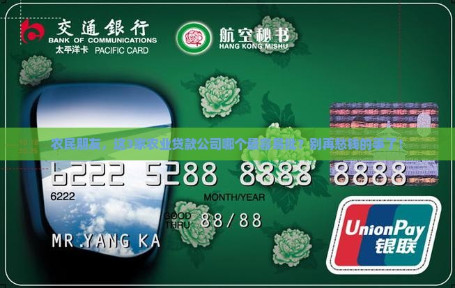 农业贷款哪个公司好贷
