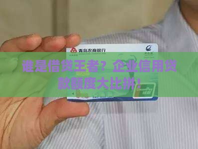 企业信用贷款额度排行