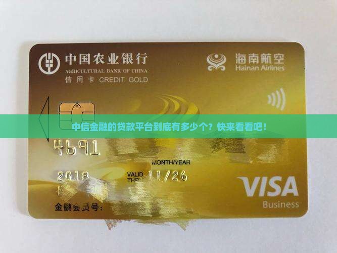 中信金融有几个平台贷款