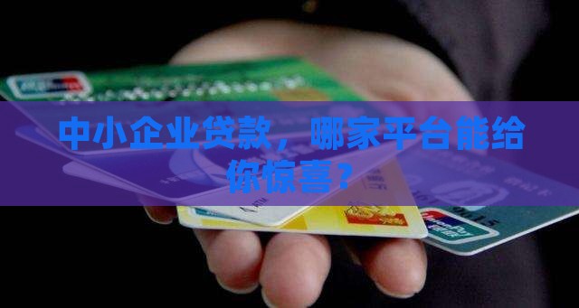 中小企业贷款平台有哪些