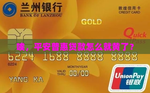 平安普惠贷款没有批
