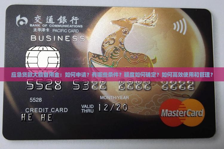 应急贷款大额备用金