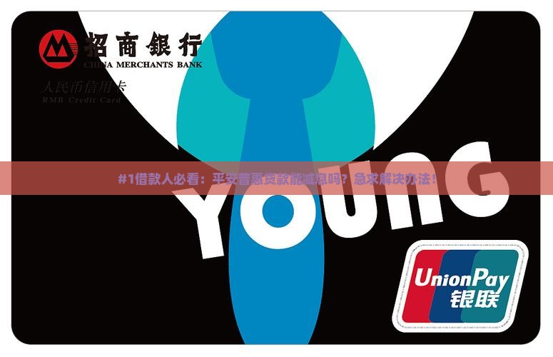 平安普惠贷款可以减利息吗