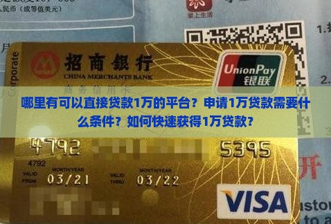 可以直接贷款1万的平台