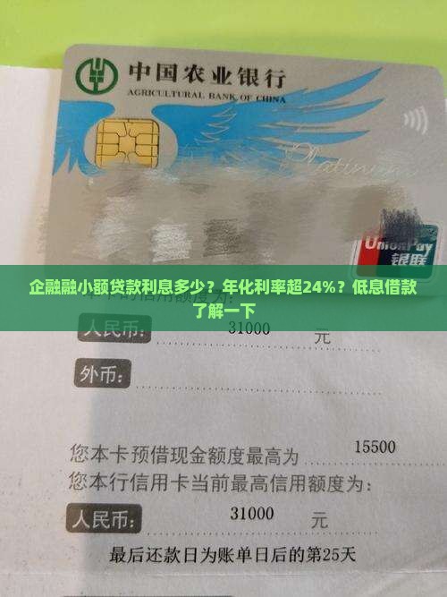 企融融小额贷款利息多少