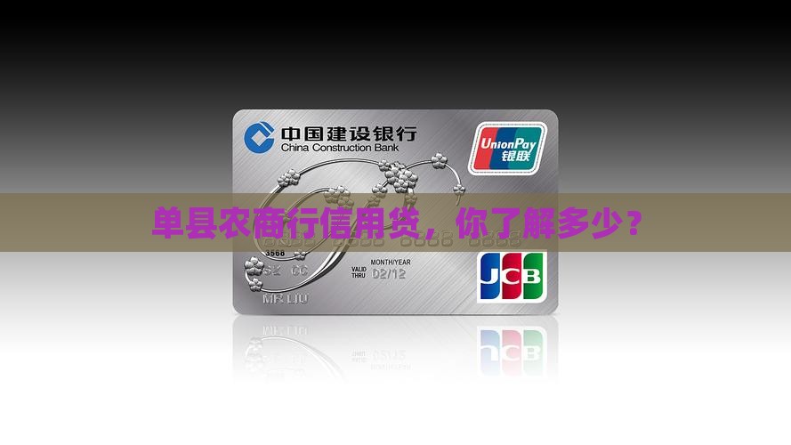 单县农商行信用贷款