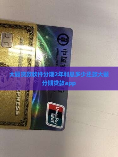 大额贷款软件分期2年