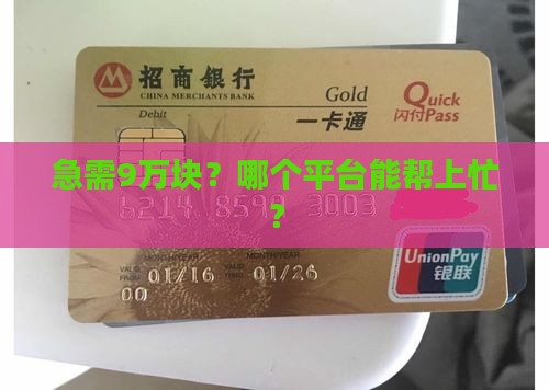 什么平台可以贷款九万