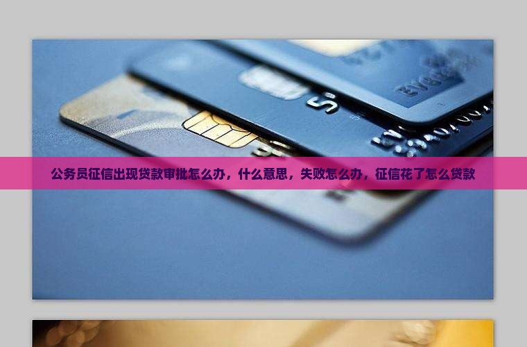 公务员征信出现贷款审批