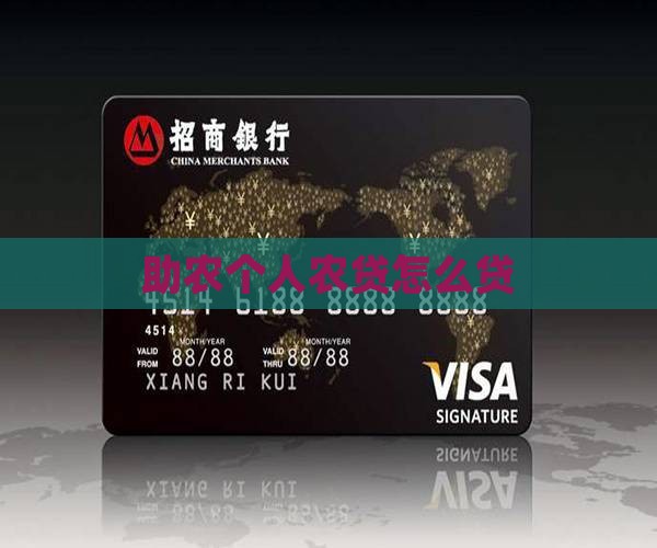 助农个人网络贷款怎么贷