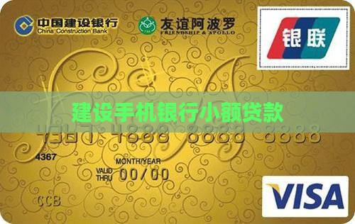 建设手机银行小额贷款