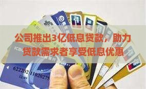 3亿低息贷款是什么公司